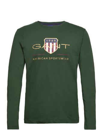 Archive Shield Ls T-Shirt T-shirts Long-sleeved Vihreä GANT