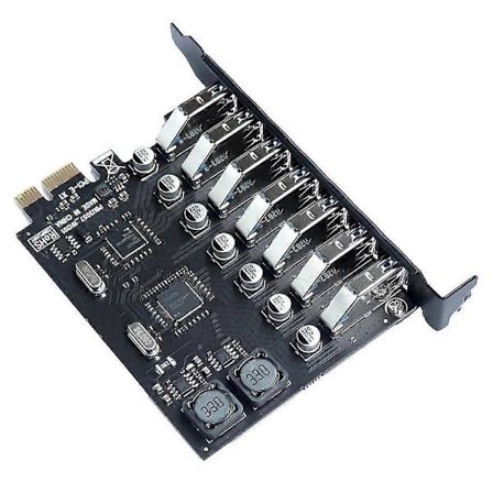 PCI-e Riserkort 1 till 7 GPU Extender Riser Card USB 3.0 GPU Adapter 16x Slots