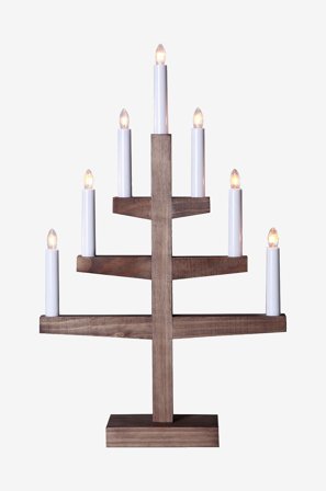 Star Trading - Ljusstake Trapp 7 - Brun - Adventsljusstakar - Från Homeroom