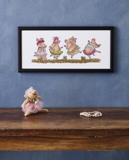 Broderikit Billede Dansende Grise - Permin