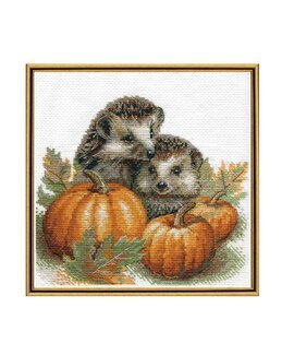 Broderikit Tavla Igelkottar bland pumpor