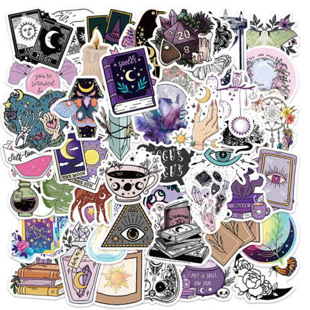 50st Witch Graffiti Stickers Leksaksdekoration Dekaler för barn
