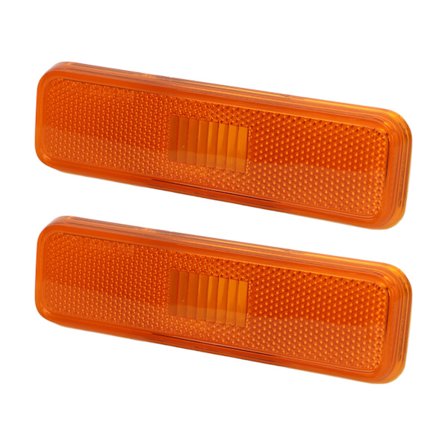 2ST Bil Front Side Marker Light CH2550101 Lys Erstatning for Dodge Aspen 1976 1979 Gul
