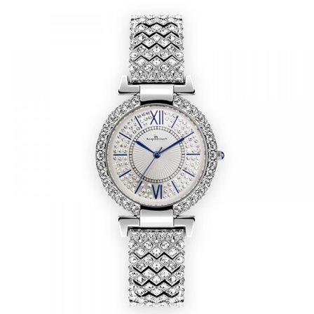 Damklocka Dam Silver Diamant Armbandsur Mode Lyx Analog Klocka