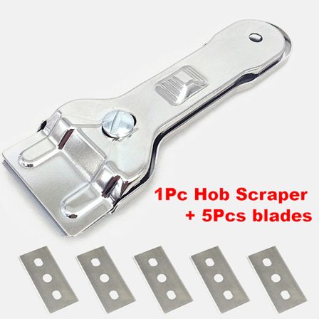 Hob Scraper Cleaner Remover Glaskeramik Med 5st Blad Rengör