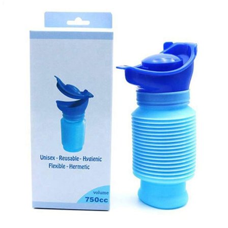 Unisex Bærbart Sammenklappeligt Urinal til Mænd Kvinder Genanvendelig Børne-potte Individuel Tisseflaske til Udendørs Camping Lang Bilferie