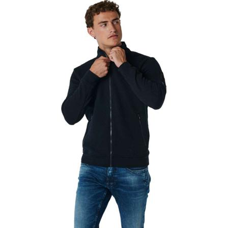 No Excess, Sweater full zipper jacquard recycl ink Blauw, Heren, Maat:XL