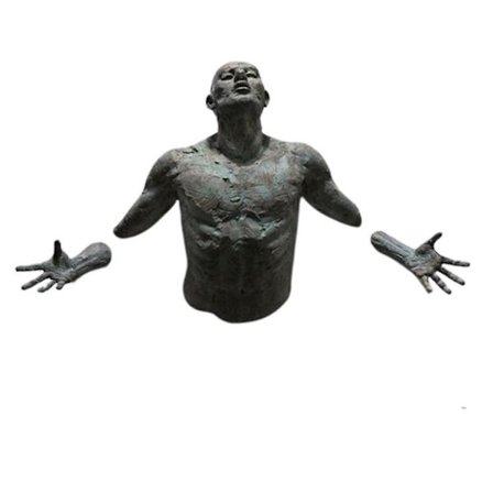 Antik Skulptur Statue Resin Mand Bronze Abstrakt Vintage Stil Dekor