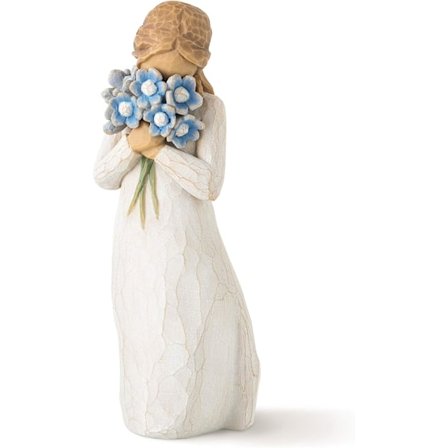 Treet Forget-me-not, Skulpturert Håndmalt Figur