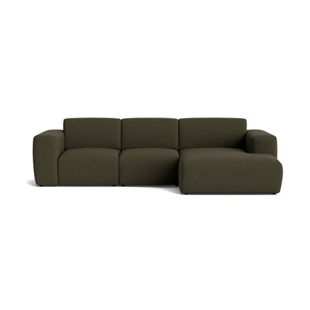 Aurelia Chaiselongue-Sofa, rechts in Loop Grün, modernes Design, komfortable Polsterung, elegantes Ecksofa für Wohnzimmer, Maße: 78cm Höhe