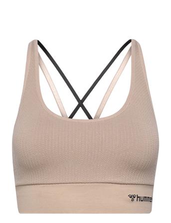 Hmlmt Flow Seamless Sports Top Beige Hummel