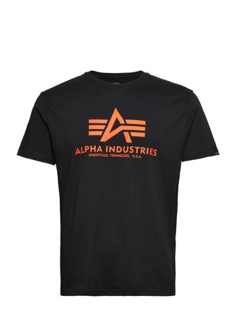 Basic T-Shirt Reflective Print T-shirts Short-sleeved Musta Alpha Industries