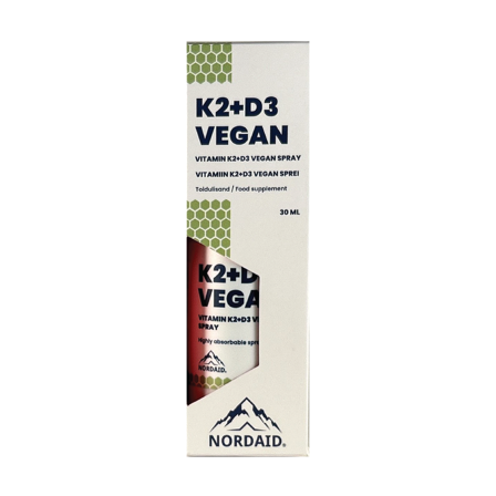 Nordaid Vitamin K2+D3 vegan munnspray, 30 ml