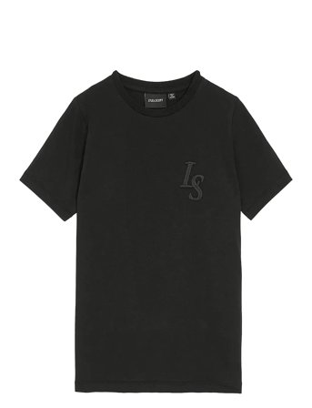 Lyle & Scott L&S Monogram T-Shirt - Black - 110-116