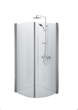 Contura Space SBNK 900 Duschvägg böjd, med handtagsprofil 900 mm, Badrum