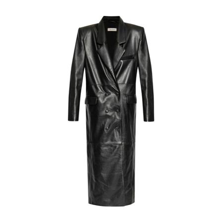 The Mannei, ‘Greenock’ leather coat Zwart, Dames, Maat:S,leer