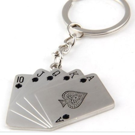 Stilsäkert Kortlek Spader Ace Nyckelring