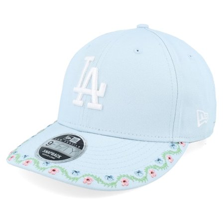 New Era - MLB Sininen adjustable Lippis - Los Angeles Dodgers Floral 9FIFTY Low Profile Pale Blue Adjustable @ Hatstore