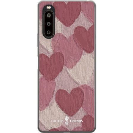 Yhteensopiva Puhelinkuori Sony Sony Xperia 10 II Cactus and Friends - Blush Paper Hearts