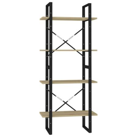 Vidaxl Bokhylla 4 Hyllor Sonoma-ek 60x30x140 Cm Spånskiva Brun
