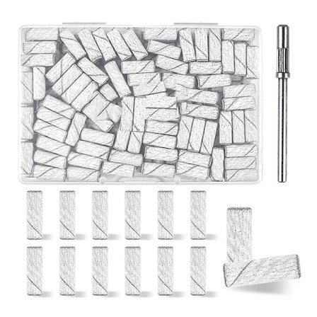 100 stk. (180 Korn Hvid) Små Slibebånd Neglebor - Perfekt