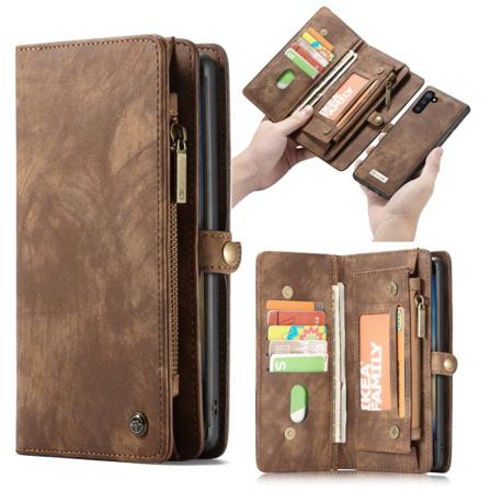 Caseme Samsung Galaxy Note 10 Retro Läder Plånboksfodral - Brun Brun