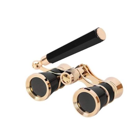 Mini metal kikkert 3x25 letvægts retro kikkert med indbygget foldbart håndtag til voksne børn [DB]