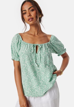 BUBBLEROOM-Front Tie Blouse-S