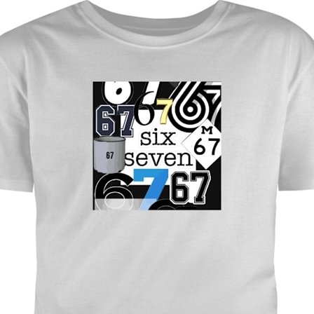 Lapsen t-paita 67 meme kuus seitsemän trendikollaasi viraali internetmeemi 6-7 graafinen moderni estetiikka