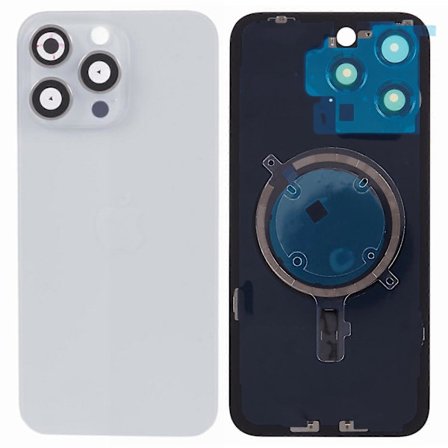 Typ C För iPhone 15 Pro Batterihölje med Fäste + Kameralinsskydd Ersättningsdel[D]