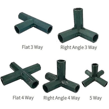 Hörnkonektor 4 st 16 mm Trädgård Markis Växthus Verktyg