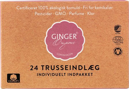 Ginger Organic Trusseindlæg - Standard 24 stk, Medicin & Pleje, Bind & Indlæg, Trusseindlæg