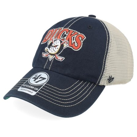 47 Brand - NHL Svart trucker Caps - Anaheim Ducks NHL 47 Clean Up Vintage Black Unconstructed Trucker @ Hatstore
