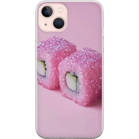 Kompatibel Mobilcover til Apple iPhone 13 Rosa sushi plakat Japansk mad rulle ris fisk rosa glitter kawaii æstetisk sød måtte design kunst