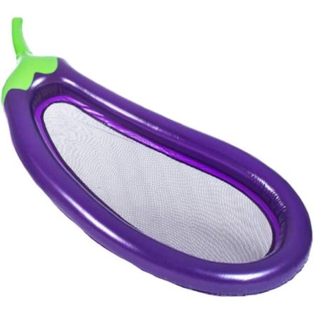 Uppblåsbar pool flytande äggplanta solstol flotte luft vatten madrass Fl