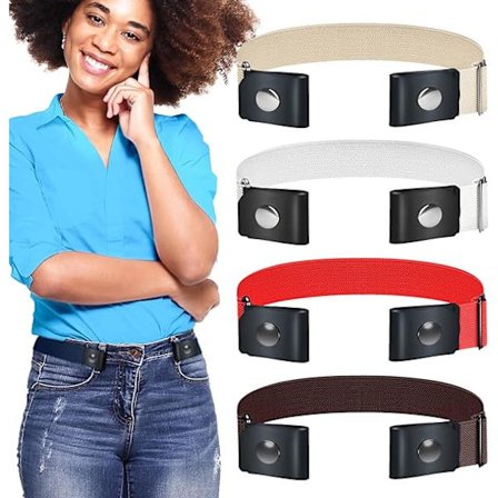 Spännlöst elastiskt bälte Osynligt spännlöst stretchigt smalt bälte