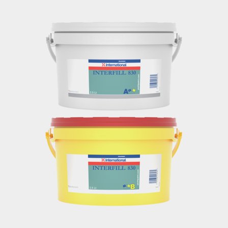 Epoxispackel International Interfill 830, komponent A + B, grov, 2.5 liter + 2.5 liter