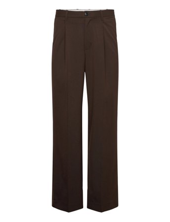 Weekday Uno Loose Suit Trousers - Brown - 46