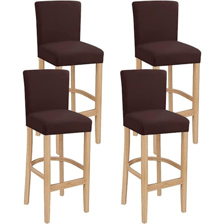 Barstolöverdrag Stretch Stolsöverdrag, Universal Hög Stolsöverdrag Barstolöverdrag med Ryggstöd Lämplig för Kök, Restaurang, Bankett, Hotell (Cafe