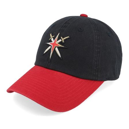 American Needle - Vegas Golden Knights Blue Line Black/Red Dad Cap Unconstructed Black Cap - NHL @ Hatstore