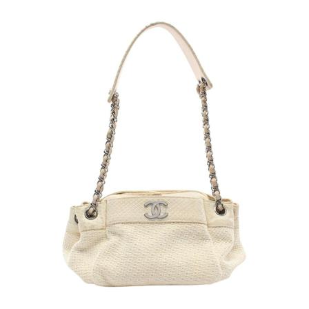 Chanel Vintage Pre-owned Shoulder Tas , Wit , Dames , Maat: ONE Size Vintage Tassen