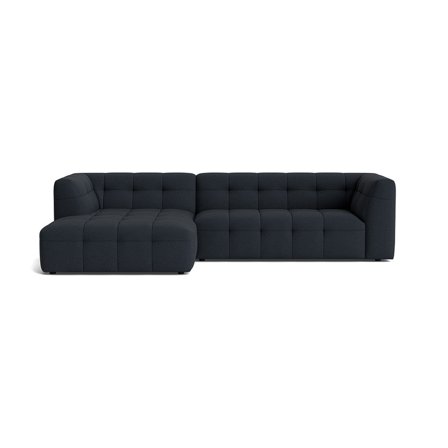 Palermo Chaiselong Sofa, Venstrevendt - Aragon Blå - Slidstærkt Puente Stof, Martindale 100.000 - 300x180x73cm - Ideel Flyder Sofa til Hyggeaftener