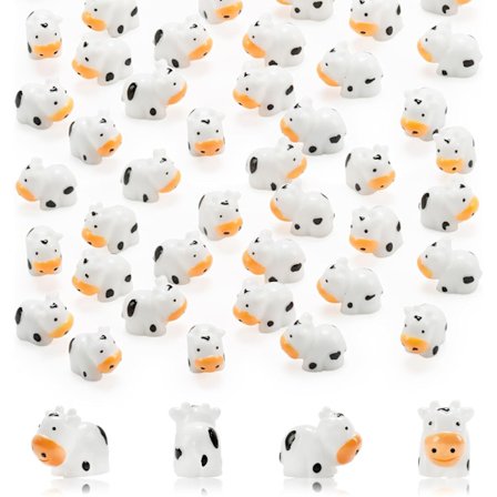 35 st Miniatyrko-figurer i miniatyrharts, miniatyrfigurer av skogsdjur, miniatyrfigurer av kor i harts, set med miniatyrfigurer av djur, 