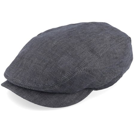 Stetson - Gris flatcap Gorra - Driver Linen Grey Flat Cap @ Hatstore