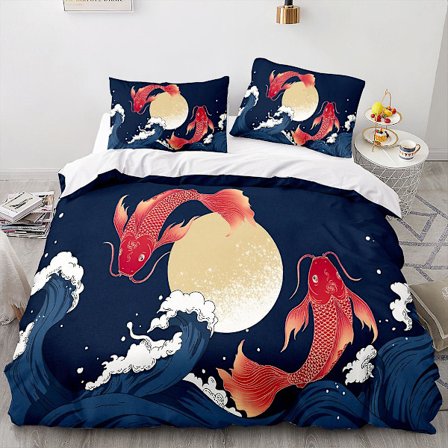 Fsh08# 3D Hjemmetekstil Sengetøj Ukiyo-e Serie Geisha Japansk Dynebetræk Sengelinned Tredelt Sæt