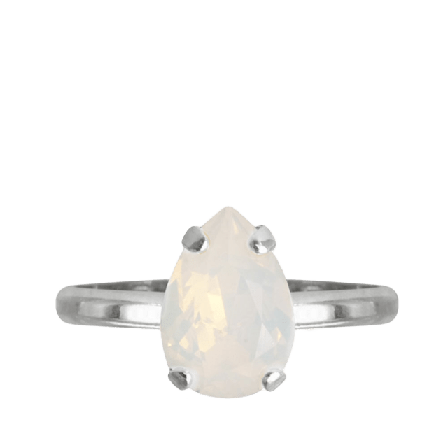 Caroline Svedbom Petite Drop Ring White Opal Ringar Dam Silver ONESIZE
