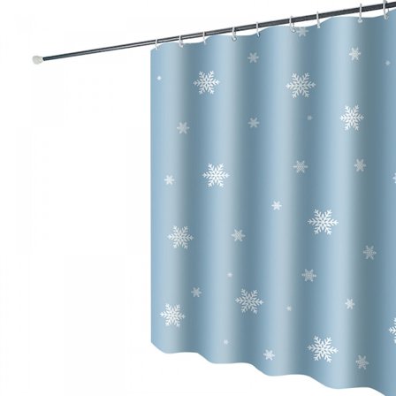 Snefnug Badgardin Vinter Hvid Sølv Store og Små Snefnug Badegardin Jule Baggrund Hjem Badeværelse Dekoration 31"x71"