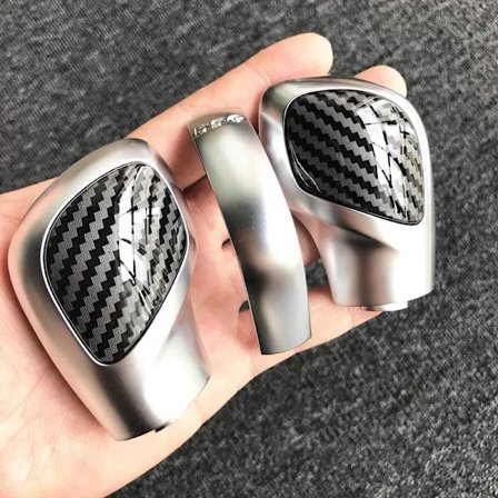 Krom Mat Med Læder Gearknop Gear Cover DSG Emblem Til VW Golf 6 7 R GTI Passat B7 B8 CC R20 Jetta MK6 GLI-Type 2