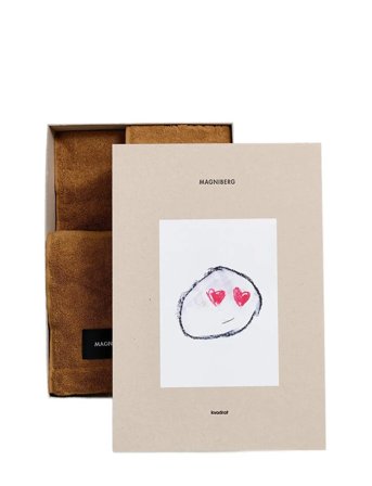 MAGNIBERG 3-Piece Towel Set - Brown - ONE SIZE