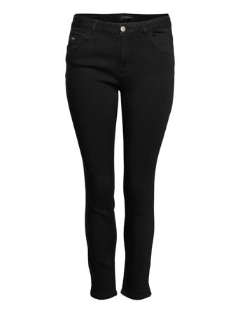 Carkarla Reg Sk Ankle Zip Jns Black Slim Jeans Svart ONLY Carmakoma